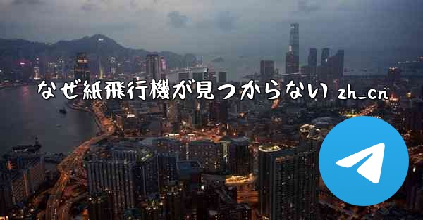なぜ紙飛行機が見つからない zh_cn