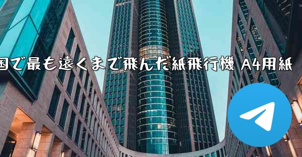 中国で最も遠くまで飛んだ紙飛行機 A4用紙