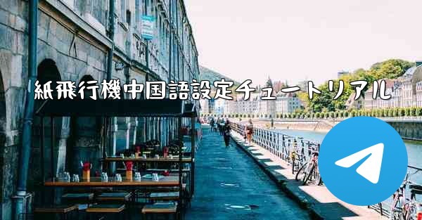 紙飛行機中国語設定チュートリアル