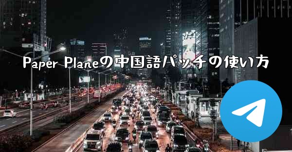 Paper Planeの中国語パッチの使い方