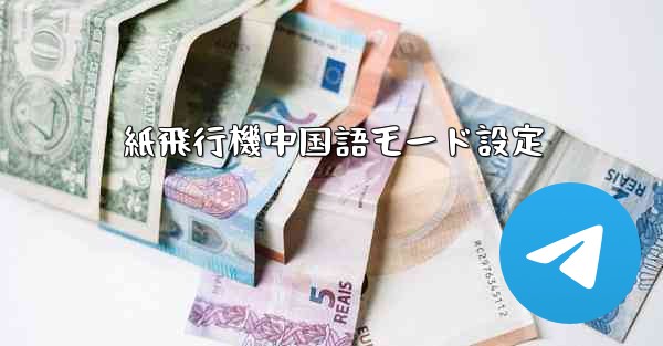 紙飛行機中国語モード設定