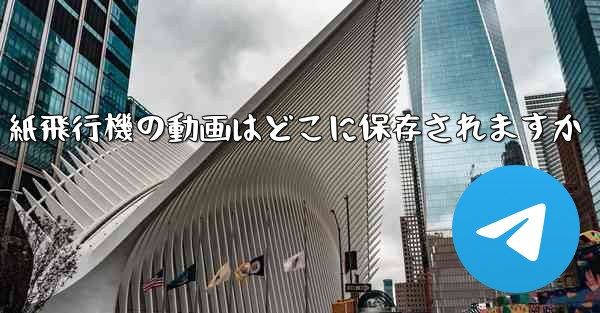 紙飛行機の動画はどこに保存されますか