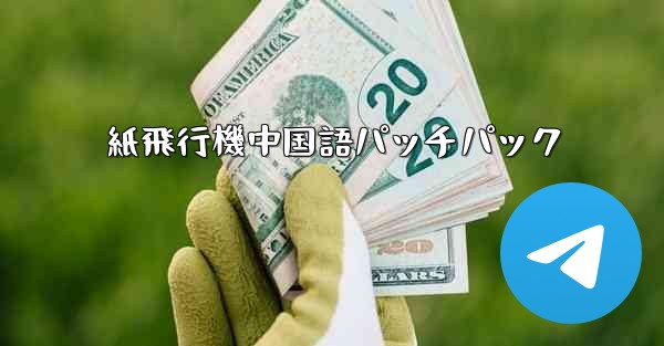 紙飛行機中国語パッチパック