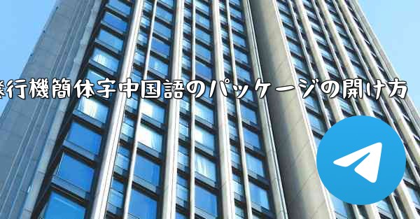 紙飛行機簡体字中国語のパッケージの開け方