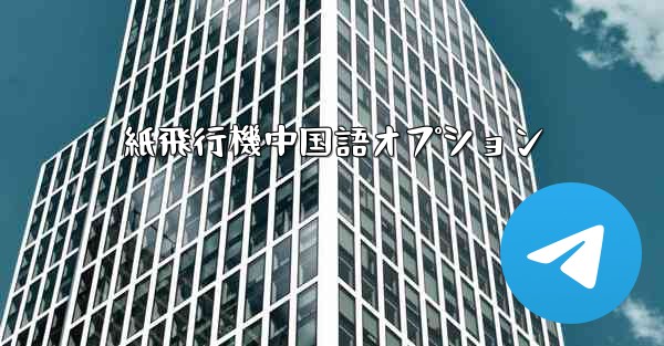 紙飛行機中国語オプション