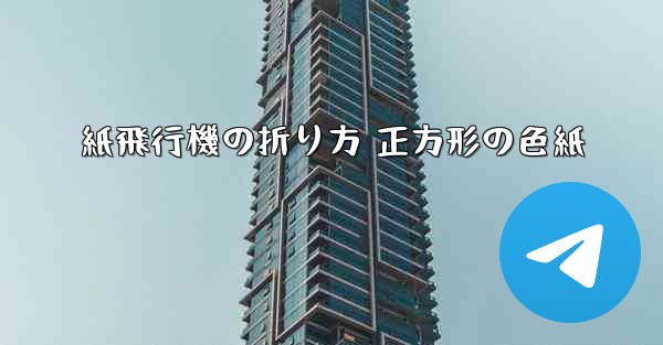 紙飛行機の折り方 正方形の色紙