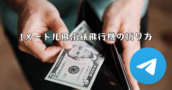 1メートル飛ぶ紙飛行機の折り方