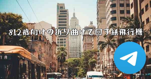812歳向けの折り曲げて回す紙飛行機