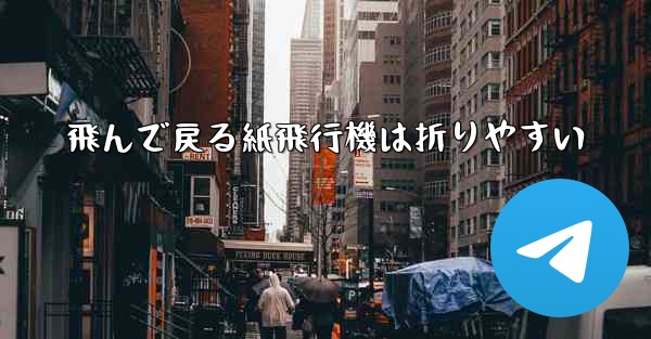 飛んで戻る紙飛行機は折りやすい
