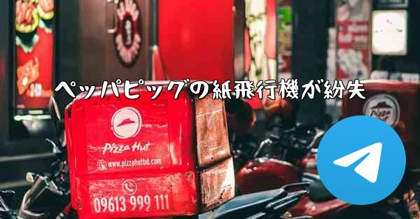 ペッパピッグの紙飛行機が紛失