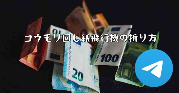 コウモリ回し紙飛行機の折り方