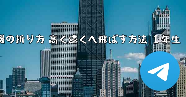 紙飛行機の折り方 高く遠くへ飛ばす方法 １年生