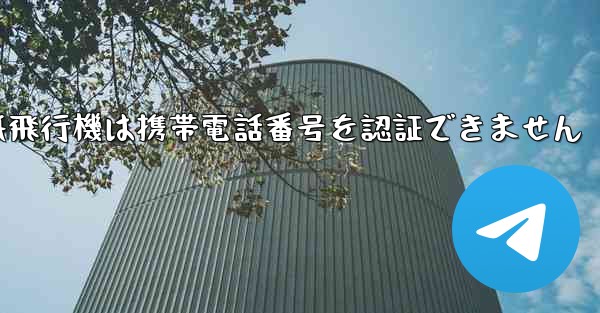 紙飛行機は携帯電話番号を認証できません