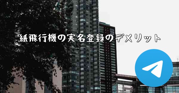 紙飛行機の実名登録のデメリット