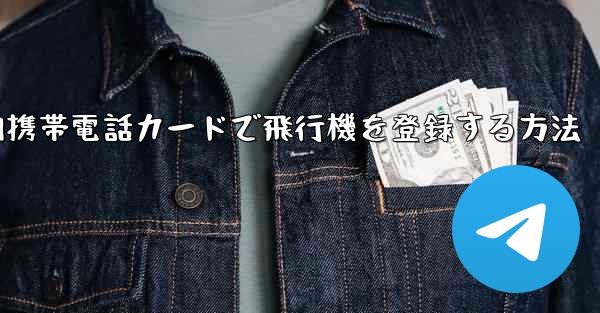 国内携帯電話カードで飛行機を登録する方法