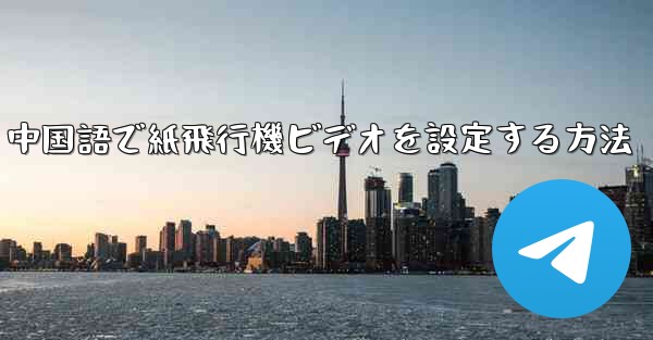 中国語で紙飛行機ビデオを設定する方法