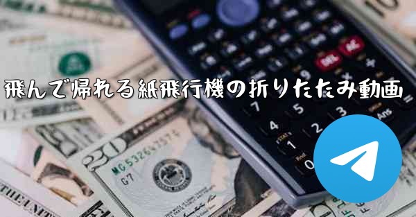 飛んで帰れる紙飛行機の折りたたみ動画