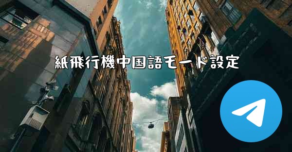 紙飛行機中国語モード設定