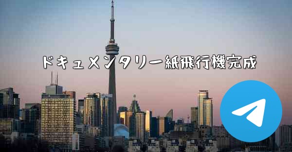 ドキュメンタリー紙飛行機完成