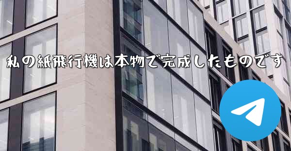 私の紙飛行機は本物で完成したものです