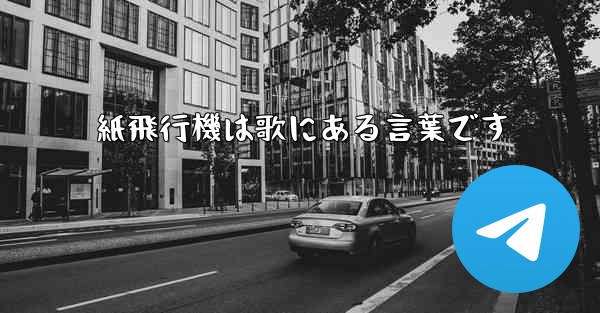 紙飛行機は歌にある言葉です