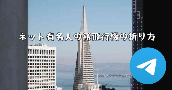 ネット有名人の紙飛行機の折り方