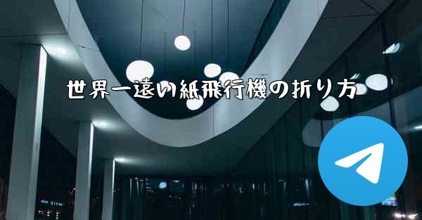 世界一遠い紙飛行機の折り方