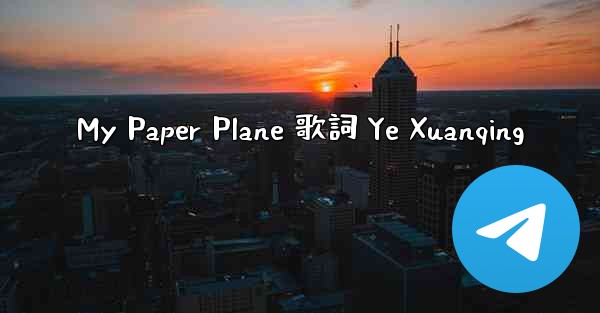 My Paper Plane 歌詞 Ye Xuanqing