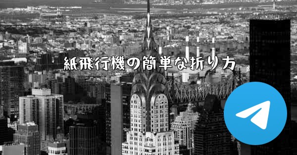 紙飛行機の簡単な折り方