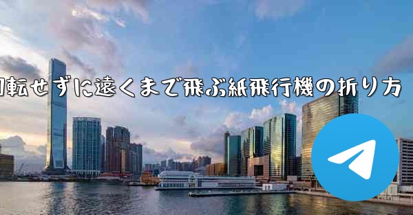 回転せずに遠くまで飛ぶ紙飛行機の折り方