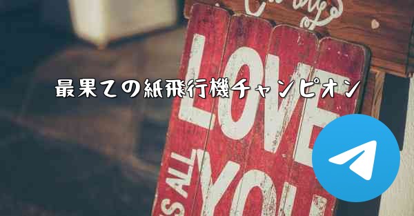 最果ての紙飛行機チャンピオン