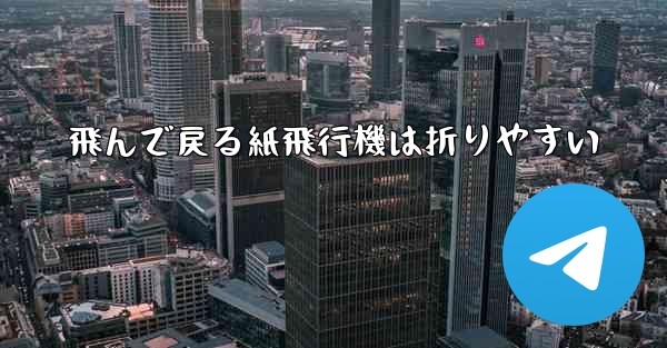 飛んで戻る紙飛行機は折りやすい
