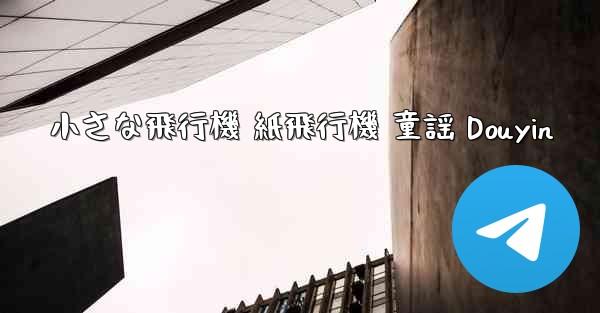 小さな飛行機 紙飛行機 童謡 Douyin