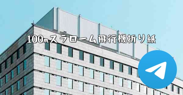 100mスラローム飛行機折り紙