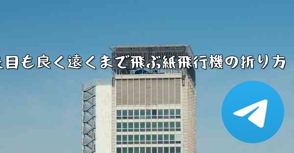 見た目も良く遠くまで飛ぶ紙飛行機の折り方