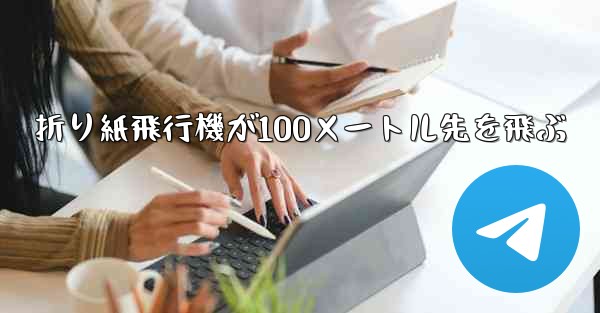 折り紙飛行機が100メートル先を飛ぶ