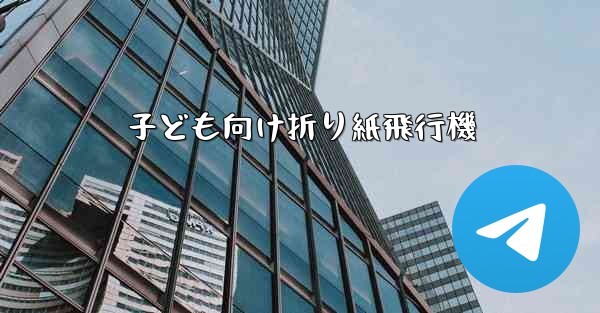 子ども向け折り紙飛行機