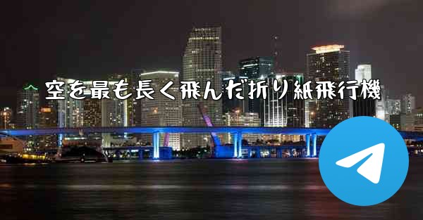 空を最も長く飛んだ折り紙飛行機